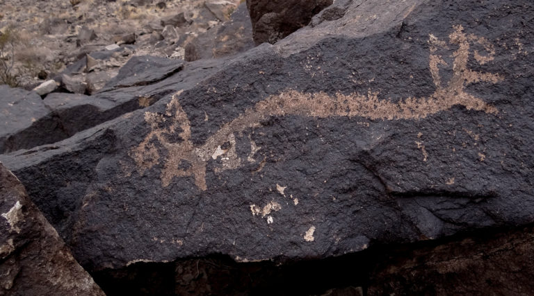 Arte rupestre en el Cerro Blanco